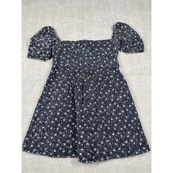 Anthropologie Dresses & Skirts - Anthropologie Maeve Navy Blue Off The Shoulder Floral Mini Dress Sz10P